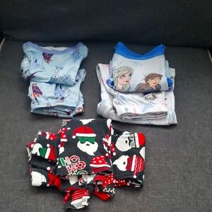 Kids' Frozen and Christmas Pajamas Size 4